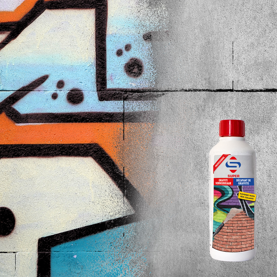 Graffiti verwijderen van beton