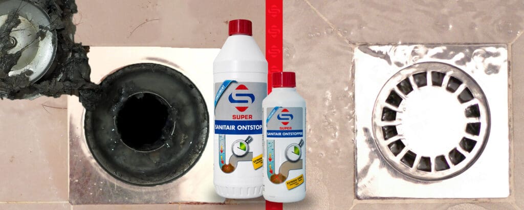 image avant et après débouchage douche