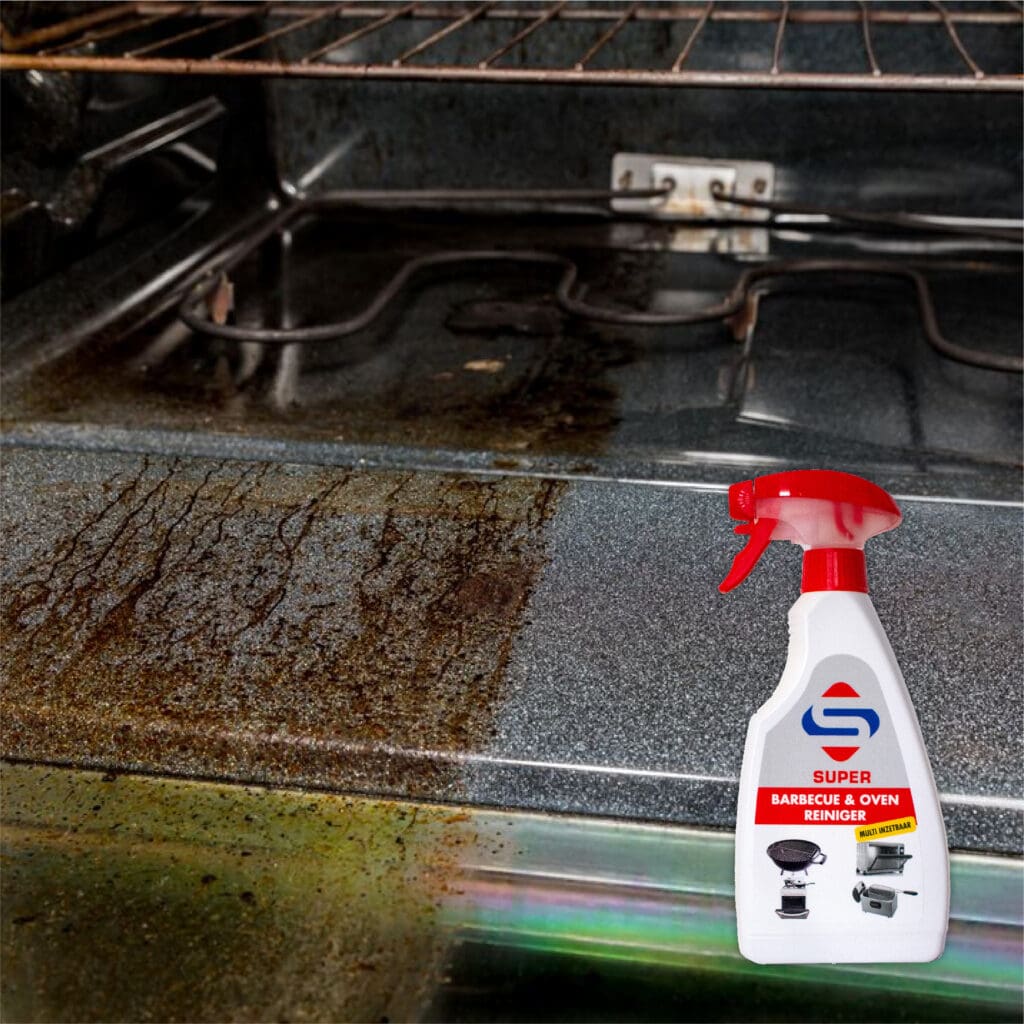 Cleaning a greasy oven