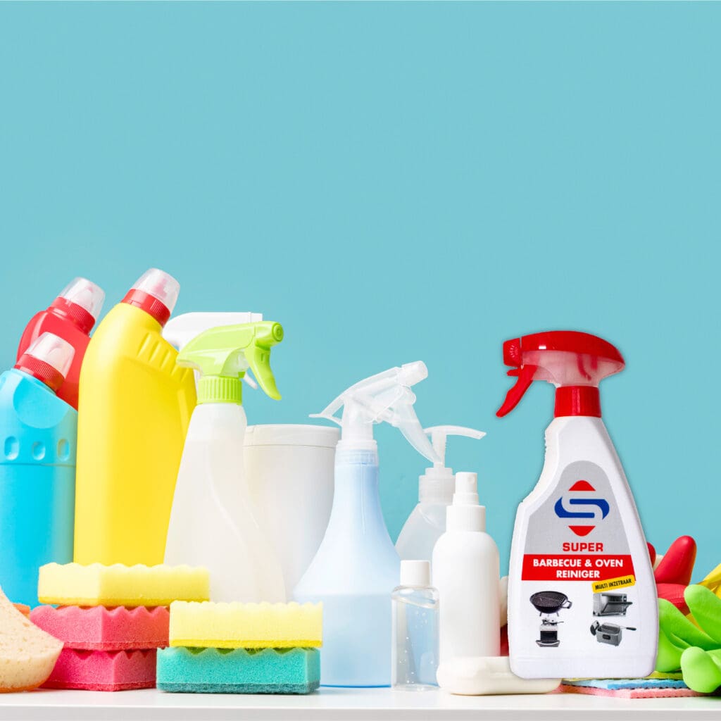 with which to clean the oven