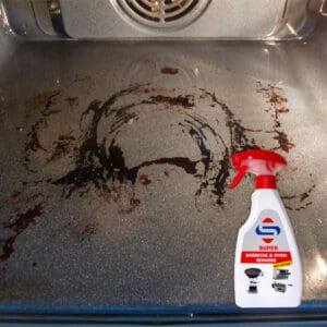 Black stain oven cleaning