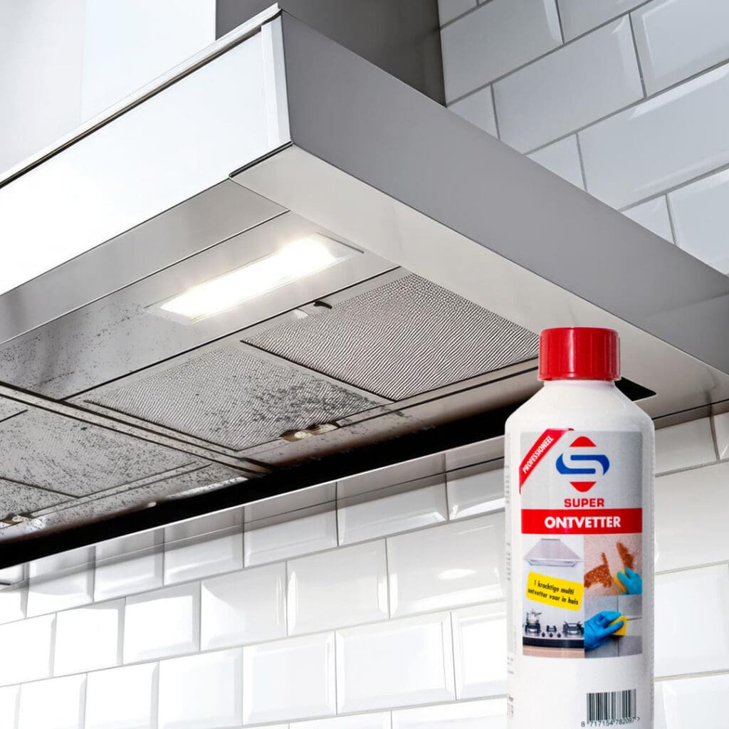 Cleaning grill extractor hood